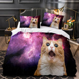 Load image into Gallery viewer, Space Cat Astronaut Cat In Space Bedding Set Duvet Covers Bedding Sets