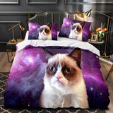 Load image into Gallery viewer, Space Cat Astronaut Cat In Space Bedding Set Duvet Cover