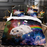 Load image into Gallery viewer, Space Cat Astronaut Cat In Space Bedding Set Duvet Cover