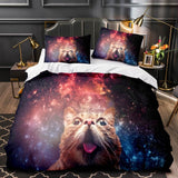 Load image into Gallery viewer, Space Cat Astronaut Cat In Space Bedding Set Duvet Cover