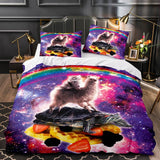 Load image into Gallery viewer, Space Cat Astronaut Cat In Space Bedding Set Duvet Cover