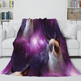 Load image into Gallery viewer, Space Cat Astronaut Cat In Space Flannel Fleece Blanket Wrap Blanket