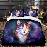 Charger l&#39;image dans la visionneuse de la galerie, Space Cat Astronaut Cats In Space Parure de lit Royaume-Uni Housse de couette