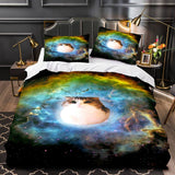 Load image into Gallery viewer, Space Cat Astronaut Cats In Space Bedding Set UK Duvet Cover