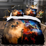 Load image into Gallery viewer, Space Cat Astronaut Cats In Space Bedding Set UK Duvet Cover