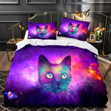 Load image into Gallery viewer, Space Cat Astronaut Cats In Space Bedding Set UK Duvet Cover