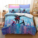 Charger l&#39;image dans la visionneuse de la galerie, Spider Man Miles Morales Gwen Stacy Parure de lit Housse de couette Parure de lit