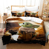 Load image into Gallery viewer, Star Wars Baby Yoda Cosplay Kids Bedding Set Duvet Cover Bed Sets