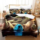 Charger l&#39;image dans la visionneuse de la galerie, Star Wars bébé Yoda Cosplay enfants ensemble de literie housse de couette ensembles de lit