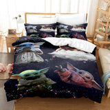 Load image into Gallery viewer, Star Wars Baby Yoda Cosplay Kids Bedding Set Duvet Cover Bed Sets