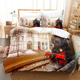 Load image into Gallery viewer, Steam Engine Bedding Set Quilt Cover Without Filler