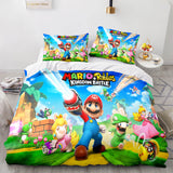 Charger l&#39;image dans la visionneuse de la galerie, Super Mario Cosplay Ensemble de literie pour enfants Couette Housses de couette Ensembles de lit