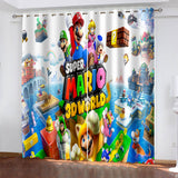 Load image into Gallery viewer, Super Mario Curtains Pattern Blackout Window Drapes