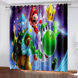 Load image into Gallery viewer, Super Mario Curtains Pattern Blackout Window Drapes