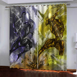 Load image into Gallery viewer, Superhero Black Panther Curtains Blackout Window Drapes