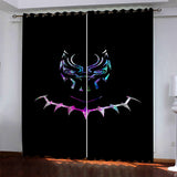 Load image into Gallery viewer, Superhero Black Panther Curtains Blackout Window Drapes