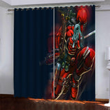 Load image into Gallery viewer, Superhero Deadpool Pattern Curtains Blackout Window Drapes