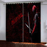 Load image into Gallery viewer, Superhero Deadpool Pattern Curtains Blackout Window Drapes