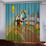 Load image into Gallery viewer, The Cuphead Show Curtains Pattern Blackout Window Drapes