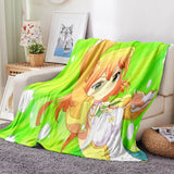 Load image into Gallery viewer, The Demon Girl Next Door Flannel Fleece Blanket Throw Cosplay Blanket