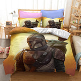 Charger l&#39;image dans la visionneuse de la galerie, The Mandalorian Baby Yoda Cosplay Literie Housses de couette Ensembles de draps