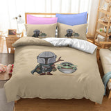 Charger l&#39;image dans la visionneuse de la galerie, The Mandalorian Baby Yoda Cosplay Literie Housses de couette Ensembles de draps