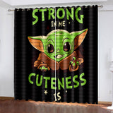 Load image into Gallery viewer, The Mandalorian Baby Yoda Curtains Blackout Window Drapes