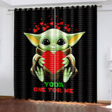 Load image into Gallery viewer, The Mandalorian Baby Yoda Curtains Blackout Window Drapes