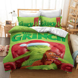 Load image into Gallery viewer, The Santa Grinch Christmas UK Bedding Set Quilt Cover