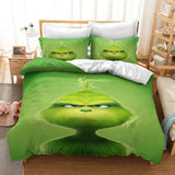 Load image into Gallery viewer, The Santa Grinch Christmas UK Bedding Set Quilt Cover
