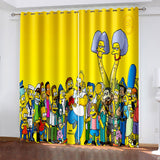 Load image into Gallery viewer, The Simpsons Curtains Pattern Blackout Window Drapes