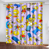 Load image into Gallery viewer, The Simpsons Curtains Pattern Blackout Window Drapes