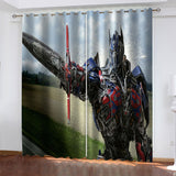 Charger l&#39;image dans la visionneuse de la galerie, The Transformers Rideaux Cosplay Blackout Fenêtre Rideaux Chambre Décoration