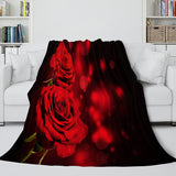 Load image into Gallery viewer, The Vampire Diaries Cosplay Red Rose Flannel Blanket Throw Blankets