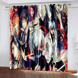 Charger l&#39;image dans la visionneuse de la galerie, Tokyo Ghoul Rideaux Cosplay Blackout Fenêtre Traitements Rideaux pour la décoration de la chambre
