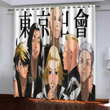 Load image into Gallery viewer, Tokyo Revengers Pattern Curtains Blackout Window Drapes