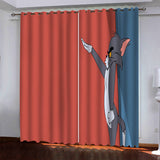 Load image into Gallery viewer, Tom and Jerry Curtains Pattern Blackout Window Drapes