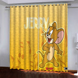 Load image into Gallery viewer, Tom and Jerry Curtains Pattern Blackout Window Drapes