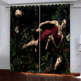 Load image into Gallery viewer, Twilight The Vampire Diaries Pattern Curtains Blackout Window Drapes