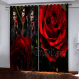 Load image into Gallery viewer, Twilight The Vampire Diaries Pattern Curtains Blackout Window Drapes