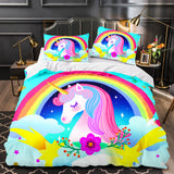 Load image into Gallery viewer, Unicorn Bedding Set Quilt Duvet Cover Bedding Sets for Kids Gift