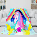 Load image into Gallery viewer, Unicorn Blanket Flannel Fleece Throw Blanket Girls Birthday Gift
