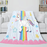 Load image into Gallery viewer, Unicorn Blanket Flannel Fleece Throw Cosplay Blanket Christmas Gift