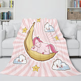 Load image into Gallery viewer, Unicorn Blanket Flannel Fleece Throw Cosplay Blanket Christmas Gift
