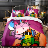 Load image into Gallery viewer, Unikitty Bedding Set Quilt Duvet Cover Bedding Sets for Kids Gift