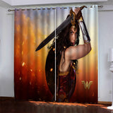 Load image into Gallery viewer, Wonder Woman Pattern Curtains Blackout Window Drapes